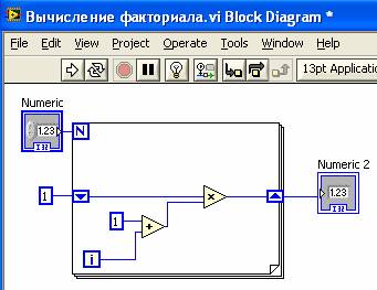 Рис. 1. Схема соединения элементов на блоковой диаграмме